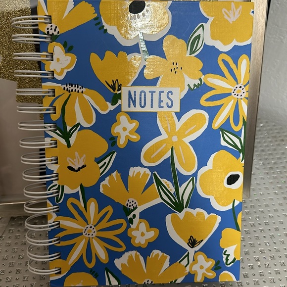 MOLLY & REX Yellow and Blue Floral Design Notebook - Picture 4 of 4